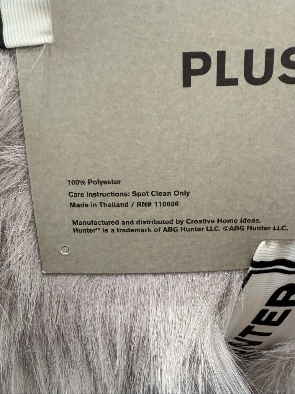 NWT Set of 2 Hunter™ Home Faux Fur Plush Pillows - 20x20